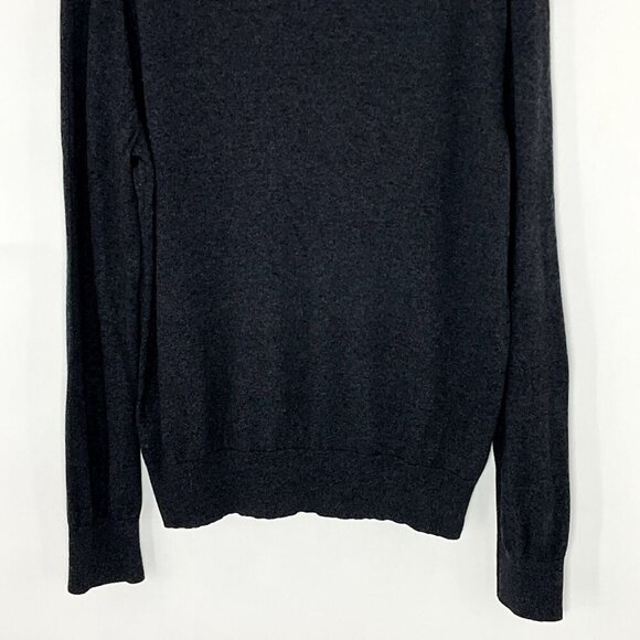 Banana Republic Sweater Men L Gray Luxury Blend Silk Cashmere V-Neck Casual Prep - Picture 7 of 8